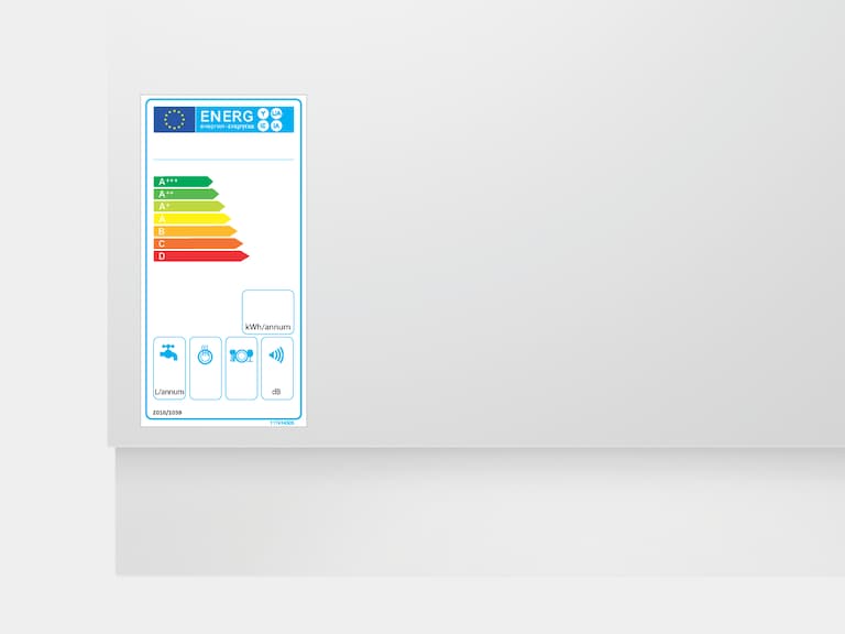 Échelle de l’étiquette actuelle, A+++ - D
